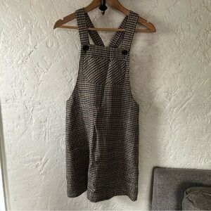 Vintage Overall Dress in Houndstooth